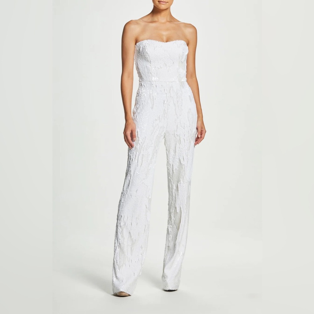 Andy Jumpsuit in Lily (two-tone white)